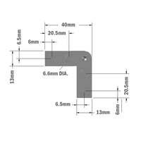 41-200-0 MODULAR SOLUTIONS ALUMINUM HINGE<br>MITER CONNECTOR - SCISSOR MITER CONNECTOR NO DRILLING